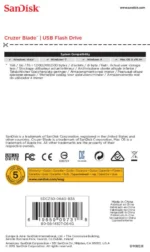 Memorie USB Flash Drive SanDisk Cruzer Blade, 64 GB, USB - imagine 8