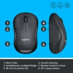 Mouse Logitech M220, silent, charcoal - imagine 13