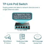 "5-Port Gigabit Easy Smart Switch with 4-Port PoE+ PORT: 4× - imagine 9