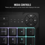 Tastatura Gaming Corsair K55 CORE Backlit Zoned RGB LED, Rubberdome - imagine 5