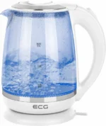 Cana electrica fierbator din sticla ECG RK 2020 alba, 2 L, 2200 W, lumina albastra de fundal - imagine 3
