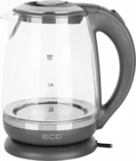 Cana electrica fierbator din sticla ECG RK 2020 gri, 2 L, 2200 W, lumina albastra de fundal - imagine 2
