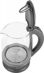 Cana electrica fierbator din sticla ECG RK 2020 gri, 2 L, 2200 W, lumina albastra de fundal - imagine 6
