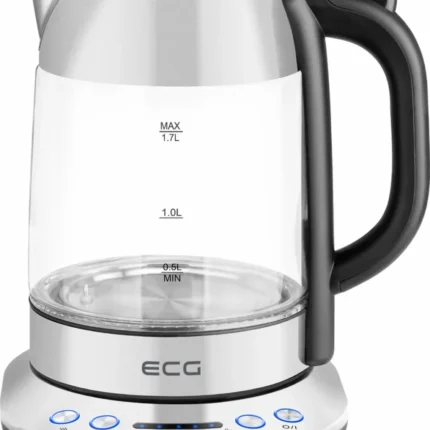 Cana electrica fierbator ECG RK 1781 glass, 1.7 L, 2200 W, 5 setari de temperatura