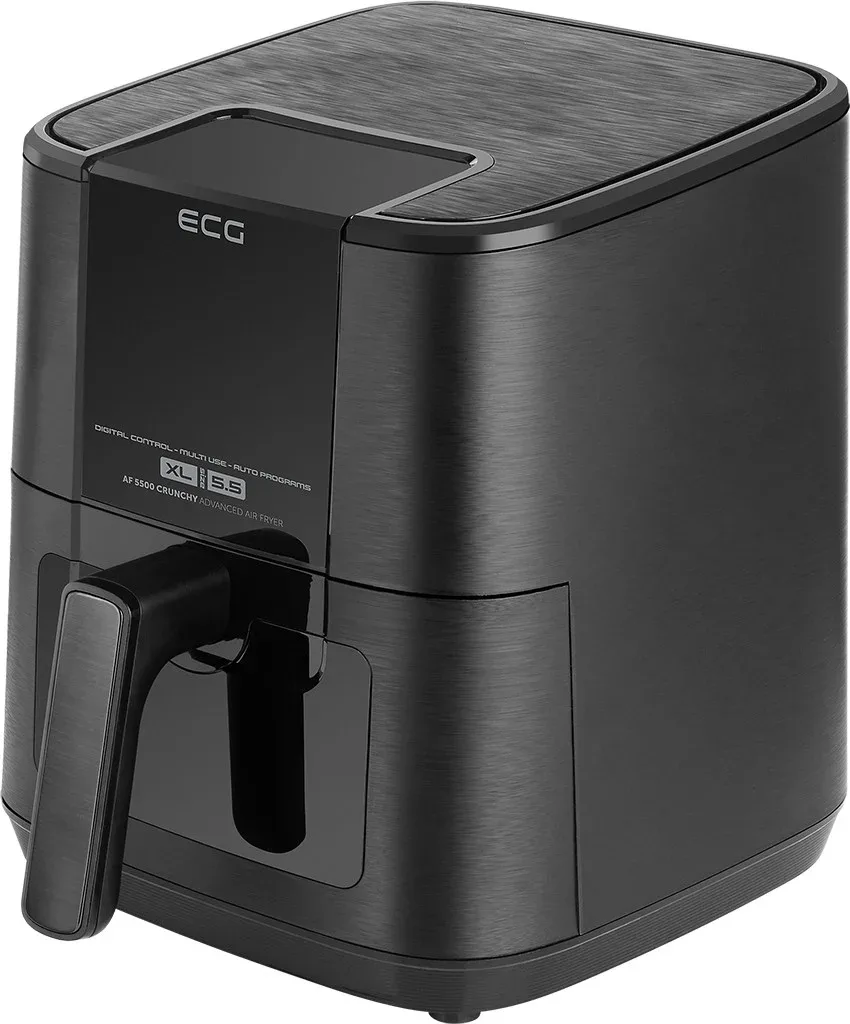 friteuza-cu-aer-cald-ecg-af-5500-crunchy-5-5-l-1350-w-control10234 Friteuza cu aer cald ECG AF 5500 Crunchy, 5.5 L, 1350 W, control temperatura 80-200°C - imagine 1