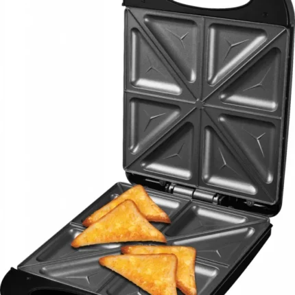 Sandwich maker XXL ECG S 4232 Family Black, 1200 W, 8 sandvisuri triunghiulare simultan