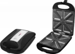 Sandwich maker XXL ECG S 4232 Family Black, 1200 W, 8 sandvisuri triunghiulare simultan - imagine 5