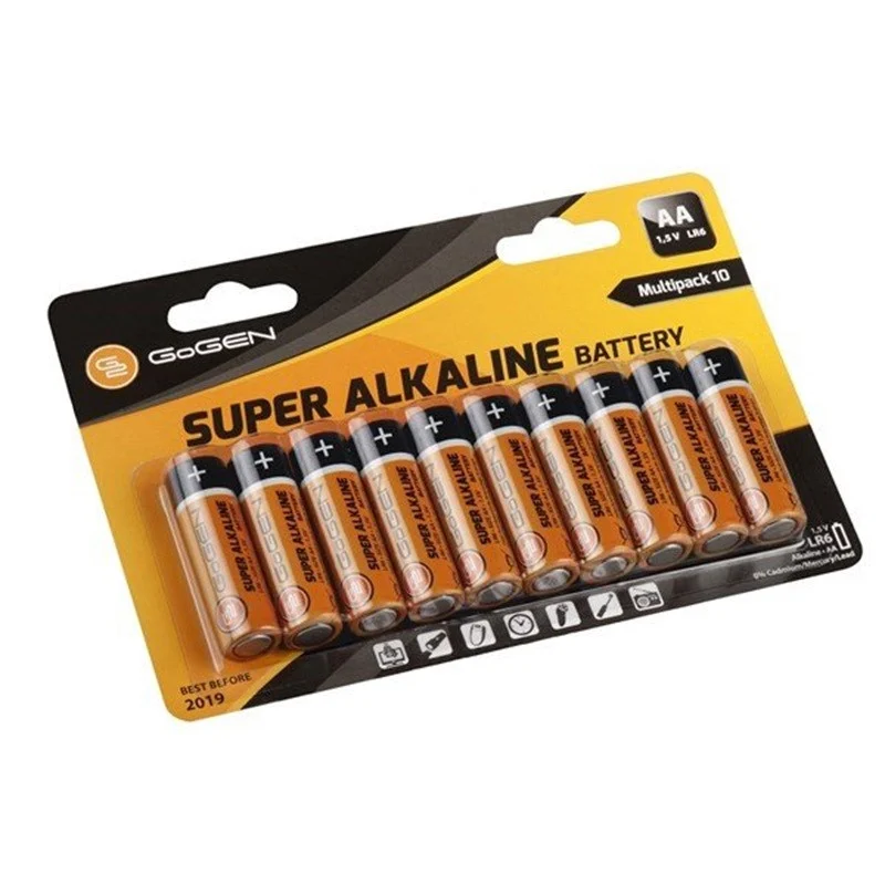 set-baterii-alcaline-gogen-super-aa-lr06-blister-10-buc10500 Set baterii Alcaline GoGEN SUPER AA, LR06, blister 10 buc - imagine 1