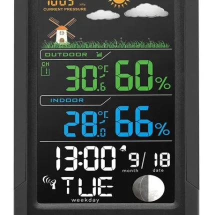 statie meteo interior exterior gogen me 1296 senzor extern fara fir8051 | TechPlaza.ro