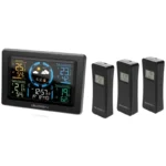 Statie meteo interior-exterior GoGEN ME 3397 B, LCD color, 3 senzori inclusi, ceas cu alarma, negru