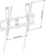 Suport TV de perete ECG LD 326501, 32″- 65″ (81 – 165 cm), inclinare 5°-10°, 75 kg, VESA - imagine 8