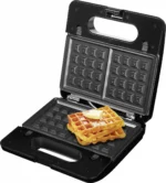 Sandwich-maker ECG S3173 3in1 Triangle, 750W, 3 tipuri de placi detasabile, negru-otel inoxidabil - imagine 10