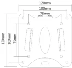 Suport TV GoGEN S fix, diagonala de la 13" la 27" (33-68 cm), 30 Kg, VESA, negru - imagine 2