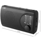 Radio JVC RA-E321B, tuner analogic FM/AM, mufa jack 3.5 mm pentru casti, negru - imagine 10