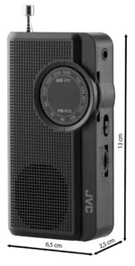Radio portabil JVC RA-E311B, analog, mufa Jack 3.5 mm pentru casti, negru - imagine 8