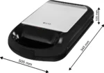 Sandwich maker grill ECG S 4310, 1200 W, 3 tipuri de placi interschimbabile 23 x 23 cm, unghi deschidere 105° - imagine 9