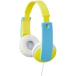 Casti JVC pentru copii HA-KD7-YNE, Over-ear, galben-albastru
