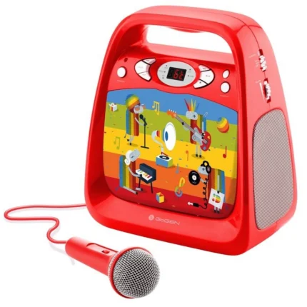 CD player cu Bluetooth si functie karaoke GoGEN DECKO, USB, MP3, Microfon, Rosu