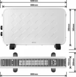 Convector electric de podea ECG TK 2070 Alb, 2000W, 2 trepte de putere - imagine 10