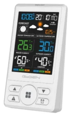 Statie meteo cu prognoza animata GoGEN ME 1250W, LCD color, senzor extern fara fir, alb - imagine 4