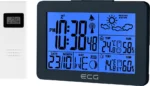 Statie meteo interior-exterior ECG MS 200 Grey, senzor extern fara fir, LCD, ceas, alarma - imagine 2
