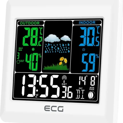 statie meteo interior exterior ecg ms 300 white senzor extern fara fir5279333 | TechPlaza.ro