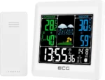 Statie meteo interior-exterior ECG MS 300 White, senzor extern fara fir, LCD color, ceas, alarma - imagine 2
