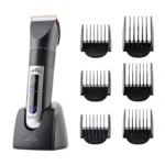 Masina de tuns fara fir ETA Marcus 9341 90000, Baterie Li-Ion 3.7 V, 6 piepteni, afisaj LED, negru