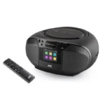 Radio cu CD JVC RD-E664B-DAB, 2x2.5W RMS, Bluetooth, USB, afisaj LCD, ceas, telecomanda, negru