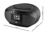Radio cu CD JVC RD-E664B-DAB, 2x2.5W RMS, Bluetooth, USB, afisaj LCD, ceas, telecomanda, negru - imagine 4