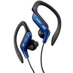 Casti sport JVC HA-EB75, Cu Fir, In-Ear, Confort si Stabilitate la Miscare, Albastru
