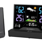 RESIGILAT - Statie meteo interior-exterior GoGEN ME2000, prognoza animata, LCD color, senzor temperatura, negru