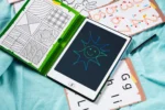 Tableta de desen pentru copii GoGEN BOB si BOBEK, ecran LCD 11" (28 cm), baterie CR2025 inclusa , subtire si usoara,alb - imagine 8
