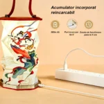 Lampa LED pliabila, portabila, acumulator 800 mAh, control tactil, incarcare USB, design decorativ, lumina ambientala pentru casa, cadou elegant - imagine 7