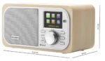 Internet radio GoGEN IR 237 BTDAB, 4 W, DAB+/FM, Bluetooth, USB, LCD color, ceas cu alarma, argintiu/maro - imagine 8