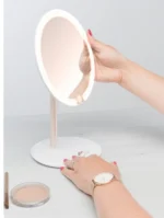 Oglinda cosmetica ETA Fenite 1353 90000, diametru 178 mm, 3 culori de iluminare, inclinare 0-90°, baterie reincarcabila 2000mAh - imagine 3