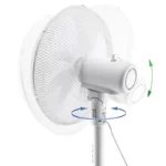 Ventilator cu picior Gallet Blizzard VEN44S, 60 W, 40cm, 3 viteze, oscilare, alb - imagine 3
