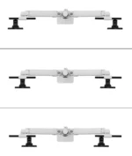 Brat dublu monitor Neomounts DS65S-950WH2; pentru display-uri cu diagonale 24"-34", - imagine 10