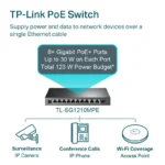 Switch TP-Link TL-SG1210MPE, 9 port, 10/100/1000 Mbps - imagine 7