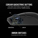 Mouse Gaming Corsair KATAR ELITE WIRELESS negru - imagine 9