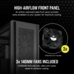 Carcasa Corsair 7000D AIRFLOW, ATX, fara sursa, black - imagine 4