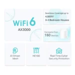 TP-Link AX3000 whole home mesh Wi-Fi 6 System, Deco X50(2-pack); - imagine 7