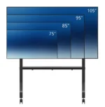 Stand podea mobil/fix Neomounts FL50-575BL1; pentru display-uri cu diagonale 65"-110", - imagine 6