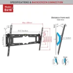 Suport TV de perete, Barkan E410+.B, Fix, 32"- 90", VESA - imagine 5