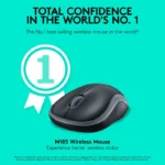 Mouse Logitech M185 Wireless, rezolutie 1000 DPI, negru - imagine 12
