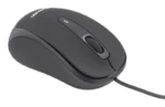 Mouse cu fir Tellur basic, mini, negru - imagine 4