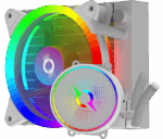 Cooler Procesor AQYRIS AQUARIUS 120 AIO RGB ALB - imagine 2