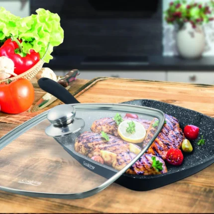 TIGAIE GRILL ALUMINIU + CAPAC 28 x 4.5 CM ,