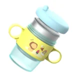 Cana termos cu manere si capac, blue, 250ml,  U-Grow - imagine 3