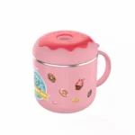 Cana termos cu capac roz, 300ml,  U-Grow